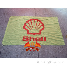 Bandiera del logo del marchio dell&#39;olio motore della serie Shell Rimula Bandiera dell&#39;olio di poliestere di dimensioni 90X150CM Banner Shell